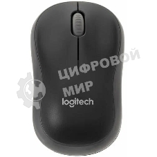 Мышь беспроводная Logitech M186 черный/серый, 1000 dpi, радиоканал, USB, кнопки - 3