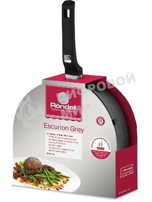 Сотейник Rondell Escurion Grey RDA-1125, 28см, с крышкой, серый