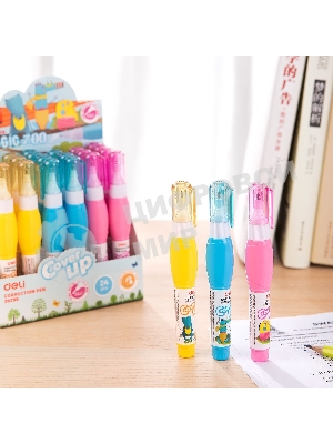 Ручка корректор Deli E39299 шариковый белый 7мл