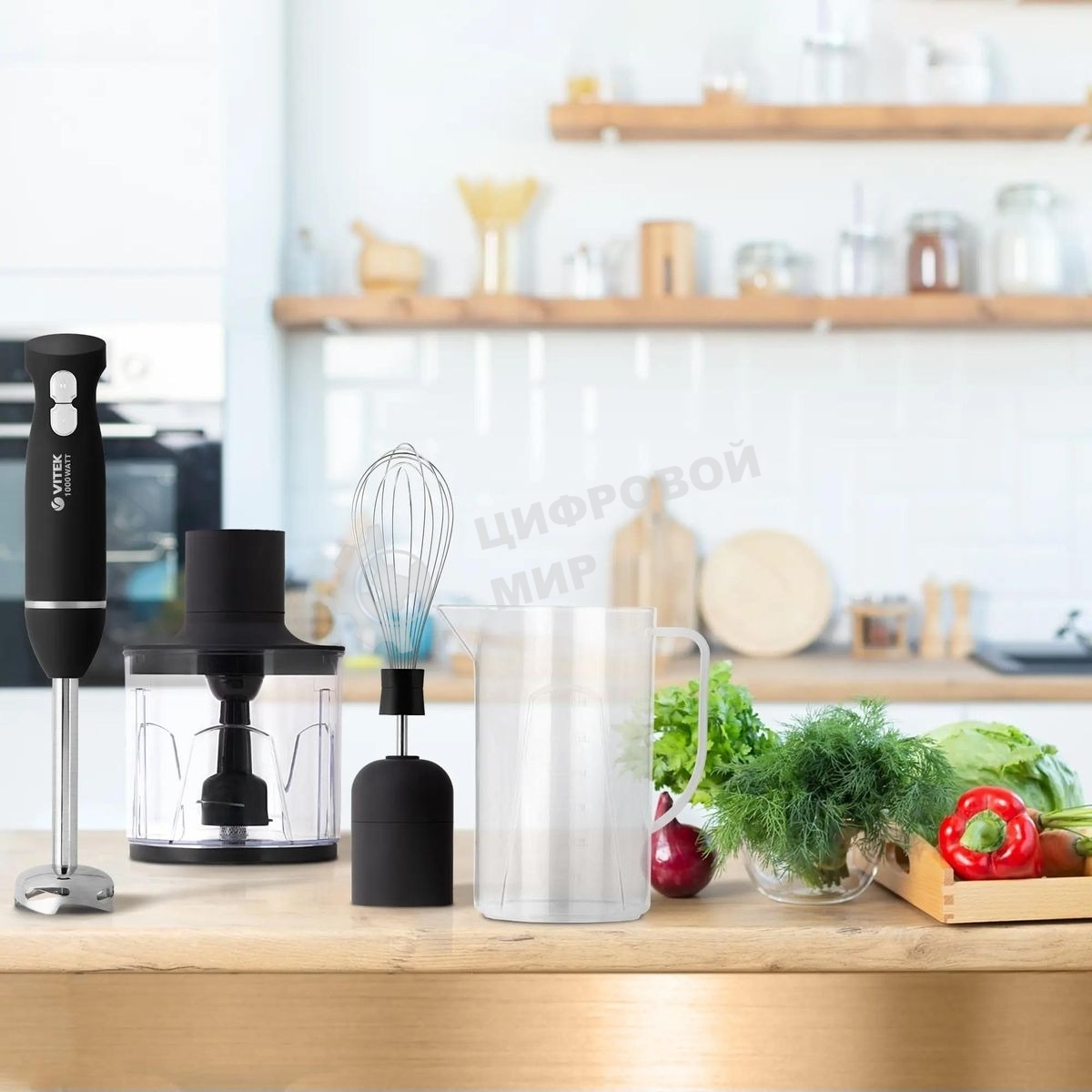 Блендер погружной Vitek VT-8527 1000Вт, черный