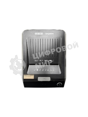 Шредер Office Kit SA200M 1,9х10 черный/серый с автоподачей (секр.P-5) фрагменты 220лист. 40лтр. скобы пл.карты