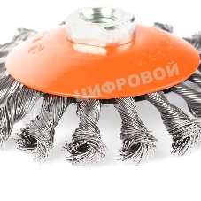 Щетка EDGE by PATRIOT тарельчатая 115ммХМ14 витая проволока