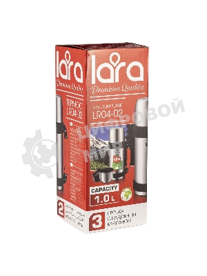 Термос LARA LR04-02 нержавеющая сталь 1 л