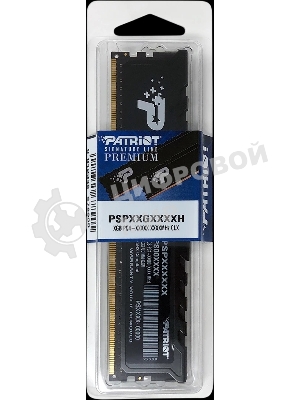 Оперативная память Patriot Memory 8GB DDR4 2666MHz RTL PC4-21300 CL19 DIMM 288-pin 1.2В single rank с радиатором Ret