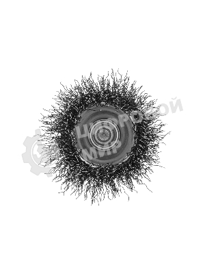 Щетка для дрели Denzel 50 мм, чашка, со шпилькой, нержавеющая витая проволока