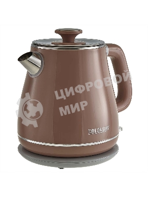 Чайник электрический Delta LUX DE-1019 (1,8 л, металл/пластик) коричневый