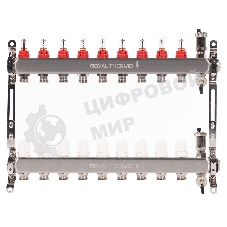 Коллектор Royal Thermo нерж. в сборе с расходомерами 1