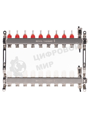 Коллектор Royal Thermo нерж. в сборе с расходомерами 1