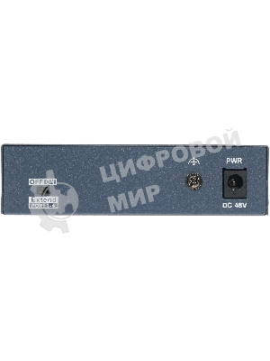 Коммутатор Hikvision DS-3E0105P-E(B), 4×100 Мбит/с PoE + 1×100 Мбит/с Uplink, неуправляемый