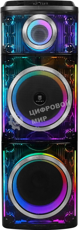Колонка порт. Ural Молот 216 черный/черный 3000W 1.1 BT/3.5Jack/USB-C 15м 9000mAh (УРАЛ МОЛОТ 216)