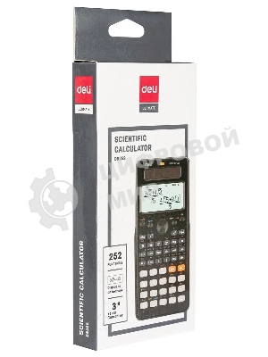 Калькулятор научный Deli ED82ES черный 10+2-разр.