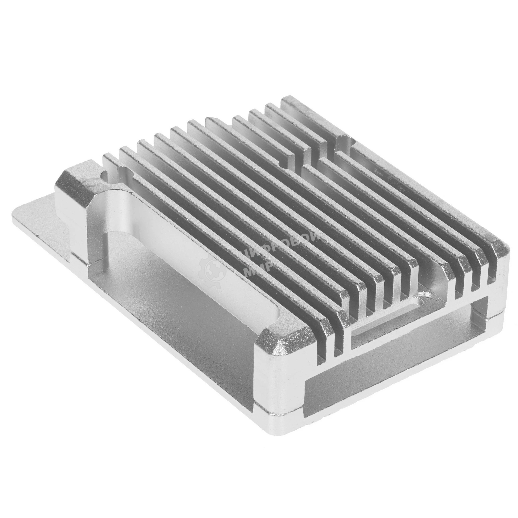 Корпус Qumo Aluminum case without fan, Raspberry Pi 3, silver(RS024)
