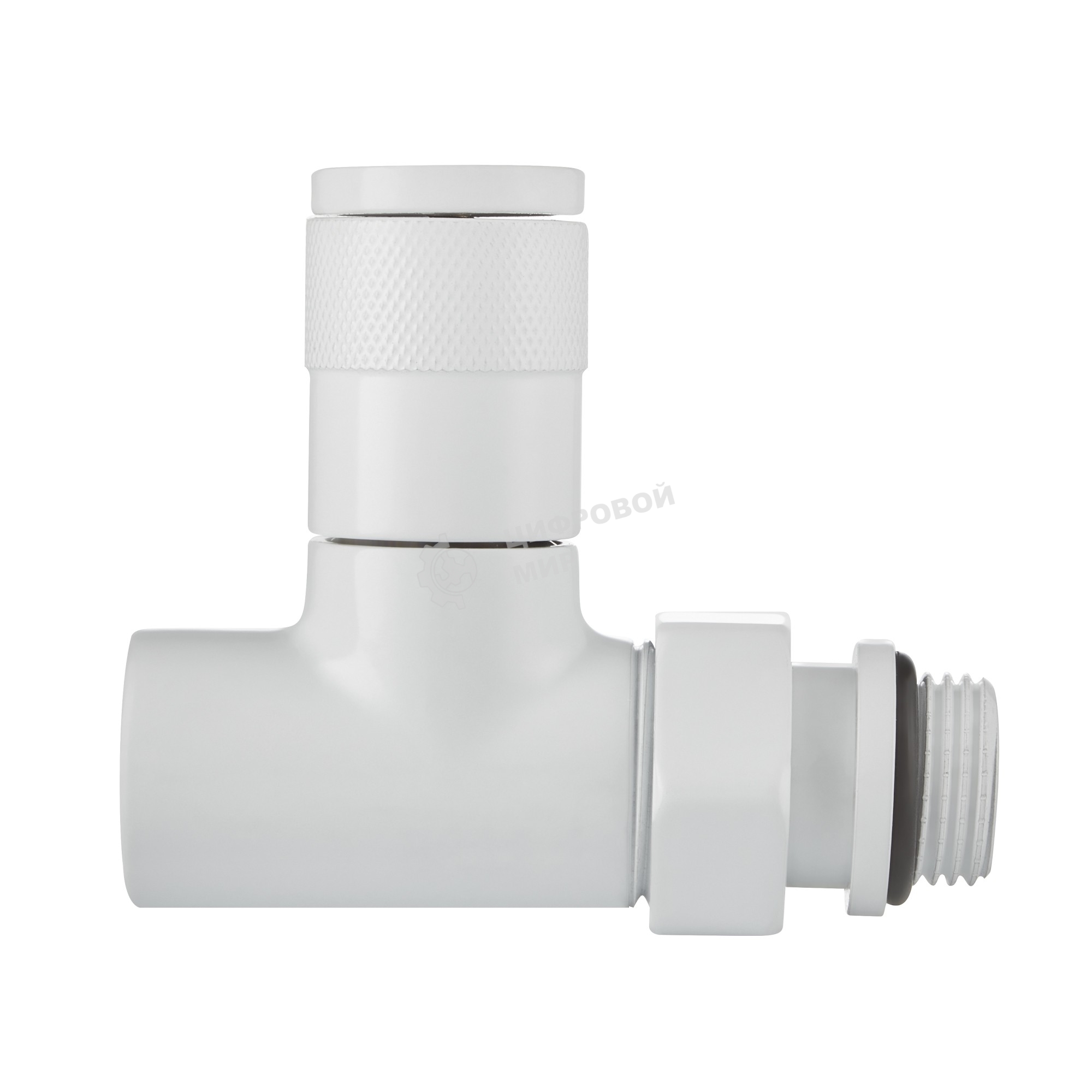 Набор дизайн-вентилей Royal Thermo PIANO, прямой (белый) 1/2