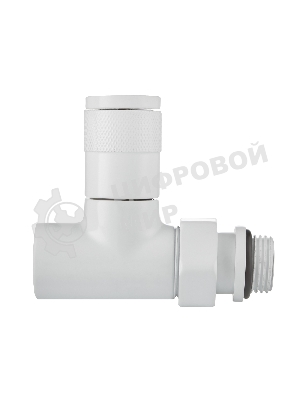 Набор дизайн-вентилей Royal Thermo PIANO, прямой (белый) 1/2