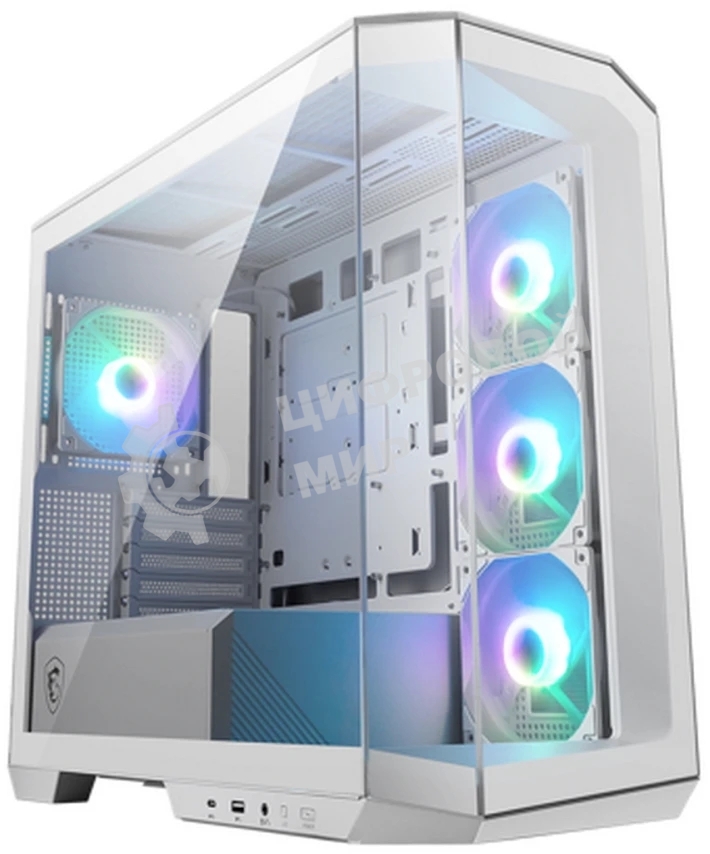 Компьютерный корпус MSI MAG Pano M100R PZ White , Micro-ATX, 1xUSB 3.2 Gen 1, 1xUSB 3.2 Gen2 Type-C, 4x120мм ARGB Fan, ARGB+PWM Control Board, TG, WHITE