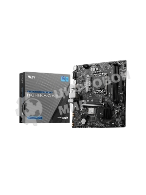 Материнская плата MSI PRO H610M-G WIFI H610, LGA1700, 2*DDR5, 1*PCIEx16, 1*PCIEx1, 1*M.2, 4*USB3.2Gen1, 6*USB2.0, 4*SATA3.0, 1G, VGA, DP, HDMI, M-ATX, RTL