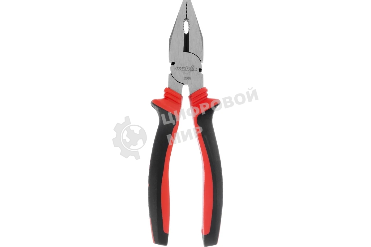 Плоскогубцы комбинированные Matrix 200 мм, хром-ванадий, двухкомпонентные рукоятки