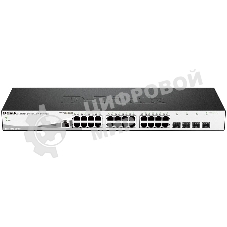Коммутатор D-Link DGS-1210-28/ME/A2B, 24×1 Гбит/с + 4×1 Гбит/с SFP, управляемый