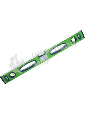 Уровень Сибртех алюминиевый УСМ-0,5-600, фрезерованный, 3 глазка, магнитный, рукоятки, 600 мм