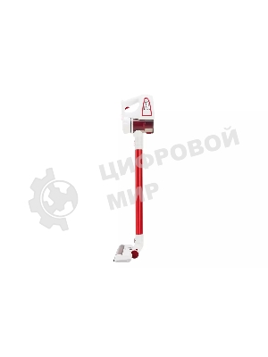 Пылесос вертикальный Harper HVC-VR01 белый/красный, питание от аккумулятора, 75 Вт, уборка сухая, пылесборник 0.8 л