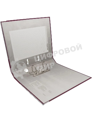 Папка-регистратор Silwerhof 2013375 A4 50мм, ПВХ/бумага бордовый, металлическая окантовка, сборная (упаковка: 2шт)