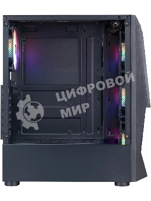 Компьютерный корпус 1STPLAYER DK DK-3 Black, ATX, 4x120мм FRGb fans