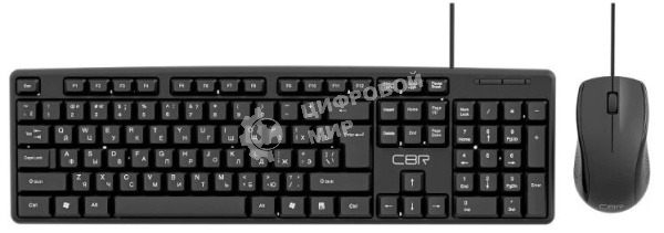 Комплект клавиатура + мышь CBR KB SET 709, USB. Клавиатура: 104 кл., офисн., 1,5 м. Мышь: 1000 dpi, 3 кн., 1,5 м