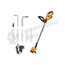 Триммер электрический Deko DKTR12 аккум. 300Вт неразбор.штан. реж.эл.:нож