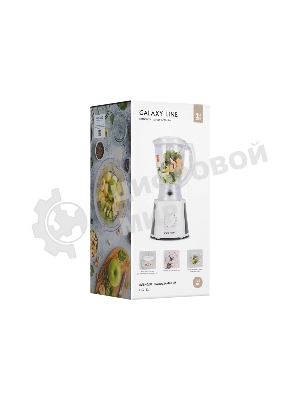 Блендер стационарный Galaxy Line GL 2162, белый, стационарный, 700 Вт, четырехлопастный нож, 4 скорости, импульсный режим