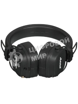 Беспроводные/проводные наушники Marshall Major V черный, накладные, Bluetooth + проводной, беспроводная зарядка, до 100 ч