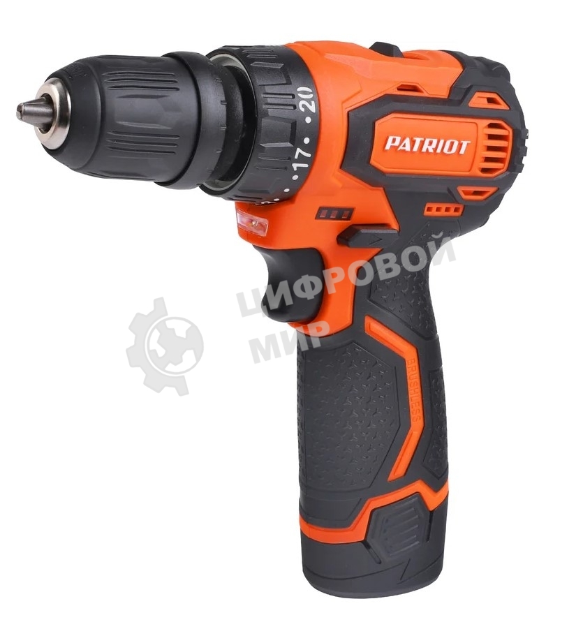 Дрель-шуруповерт аккумуляторная Patriot BR 369Li, Аккумуляторная, 12В, 2 АКБ, Кейс