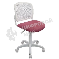 Кресло детское Бюрократ CH-W296NX/26-31 TW-15 белый, спинка сетка, сиденье розовый 26-31