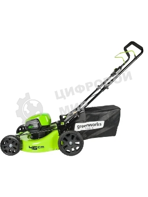 Газонокосилка аккумуляторная GreenWorks GD60LM46HPK4, 60 В, 4 Ач