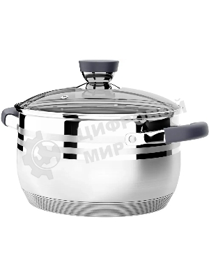 Кастрюля Lara LR02-474 Mercury 6,5 л, 24 см, нержавеющая сталь, с крышкой