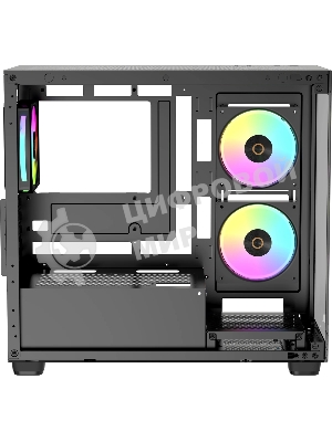 Компьютерный корпус Ocypus Gaммa C52 BK ARGB mATX/win/black/3 ARGB fans/no PSU/Tempered Glass