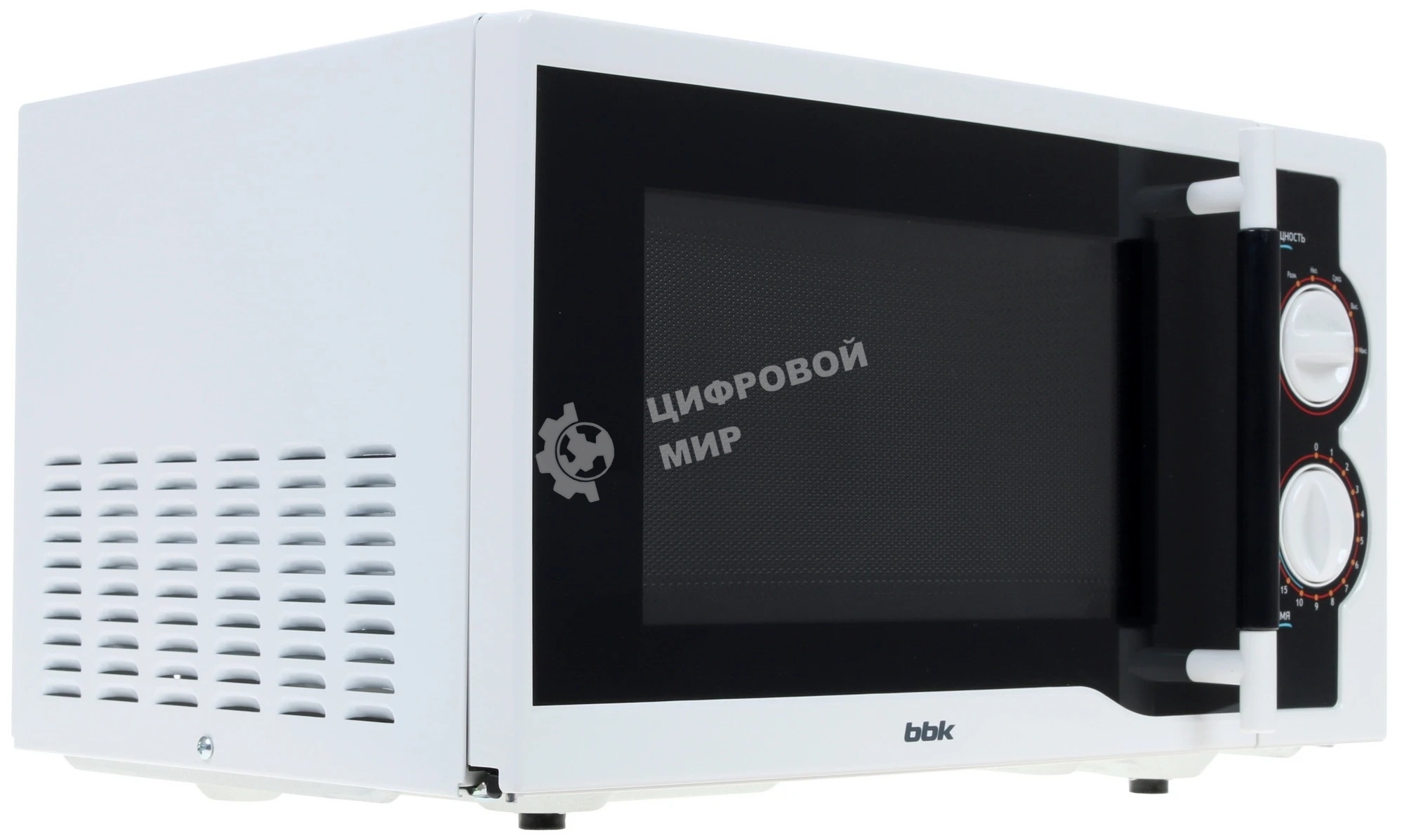 Микроволновая печь BBK 23MWS-928M/W/RU белый, 23 л, 900 Вт, переключатели - поворотный механизм
