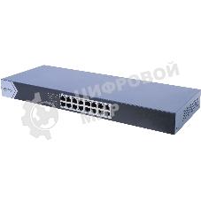 Коммутатор Hikvision DS-3E0516-E(C), 16×1 Гбит/с, неуправляемый