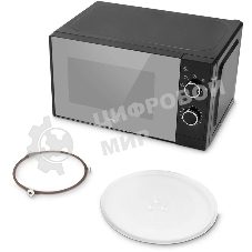 Микроволновая печь Vitek VT-MW2020 черный/хром, 20 л, 700 Вт, переключатели — поворотный механизм