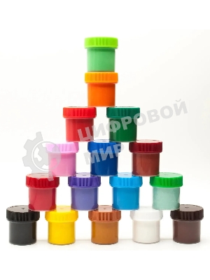 Гуашь Silwerhof Монстрики, 16 цветов, баночка, 20 мл, картонная коробка