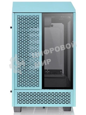 Компьютерный корпус Thermaltake The Tower 100 Turquoise черный без БП miniITX 1x120мм 3x140мм 2xUSB 3.0 audio bott PSU