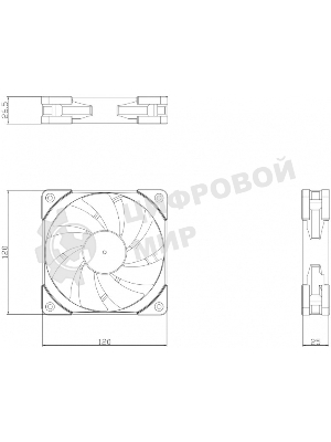 Кулер для корпуса Thermalright TL-C12RW-S V2 Reverse (120x120x25mm, 4-pin PWM, ARGB, 58CFM, 25.6dBA, 1500RPM, White)