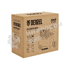 Компрессор безмасл. малошумный Denzel DLP -3000/50, 3 кВт, 2х1,5 кВт,50 л, 2850 об/мин,500 л/мин