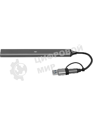 USB-концентратор Digma DHUB-7USB-AC-3.0, USB-C + USB-A, USB 3.0 7 портов, USB