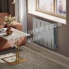 Радиатор биметаллический Royal Thermo PianoForte 500 серебристый - 10 секц.