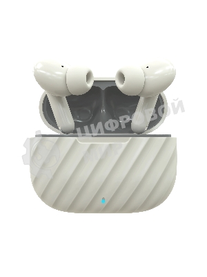 Наушники TWS More choice БВ37 белый/серый, внутриканальные, Bluetooth, сенсорное управление, до 4 ч