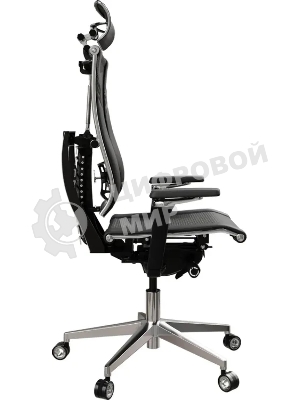 Кресло руководителя Метта Yoga 4DT B2-15D - YM93+Infinity+carbon черный сетка/кожа с подголов. крестов. алюминий хром (комплект 1 шт)