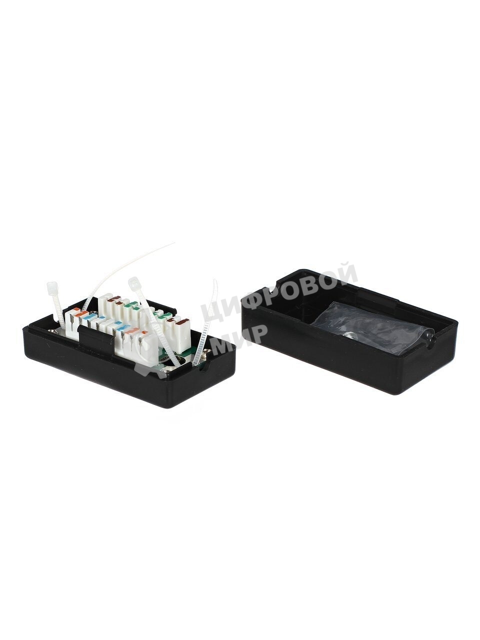 Соединительный бокс для витой пары UTP cat. 5e, 6 T568A/B, IDC: krone, черный VCOM NM211