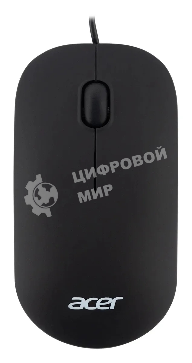 Мышь проводная Acer OMW122 черный, 1200 dpi, USB, кнопки - 3