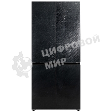 Холодильник Бирюса CD 496 TBG текстурированное черное стекло трехкамерный 334/162л морозилка снизу, NoFrost, Side by Side