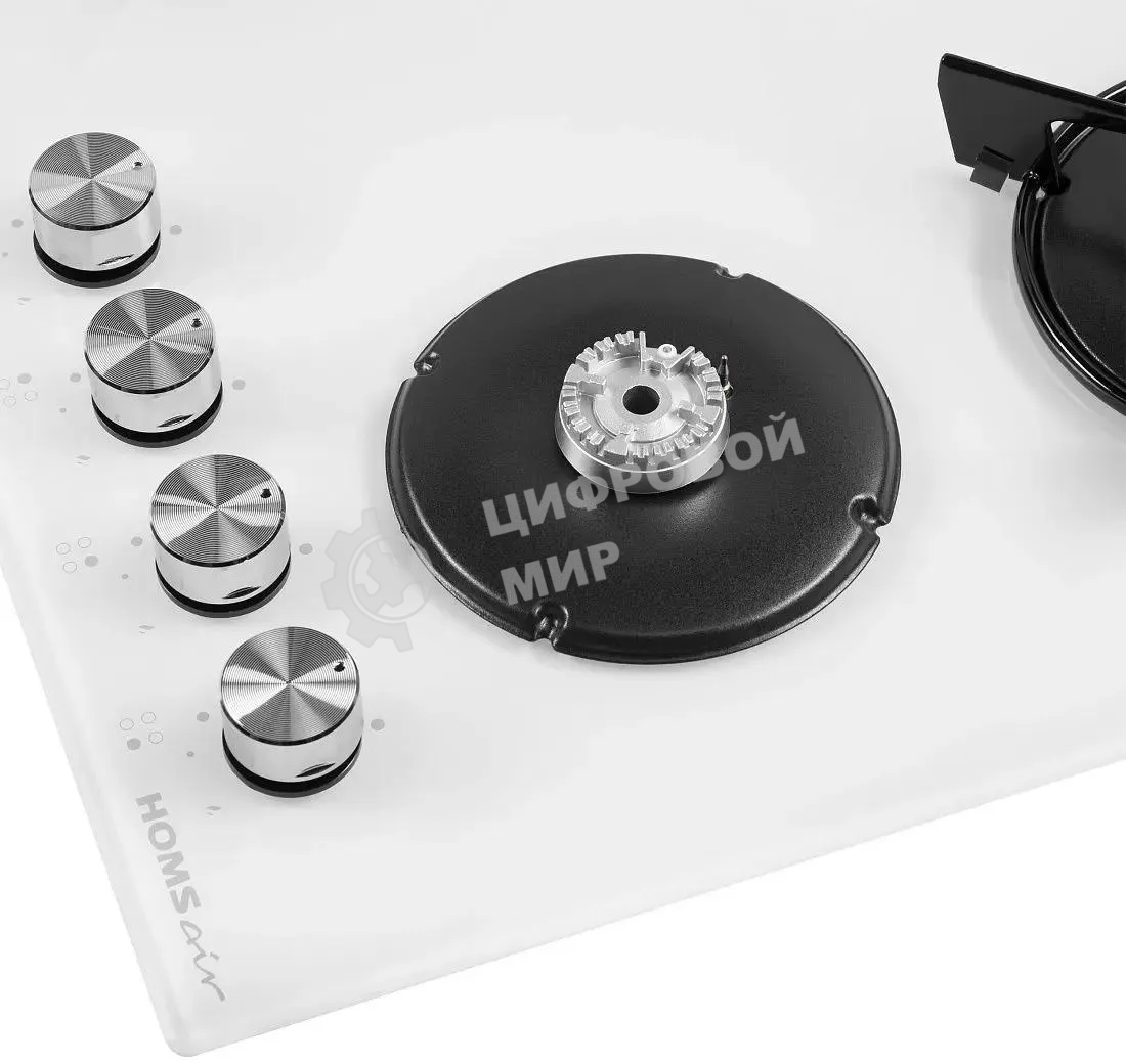 Газовая варочная панель HOMSair HGG641EWH независимая, белый